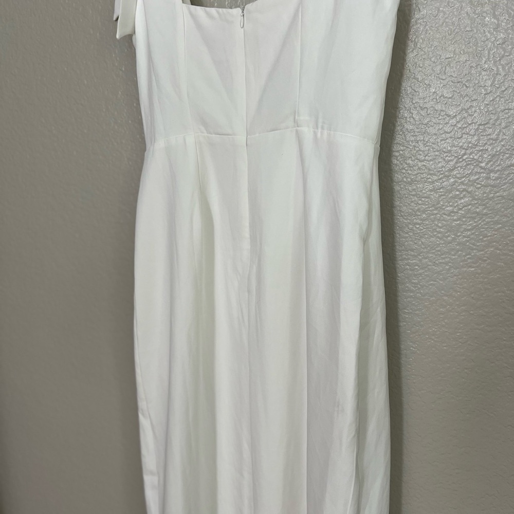 NWOT Your Sweetie White Tie-Strap Column Maxi Dress - Picture 7 of 9